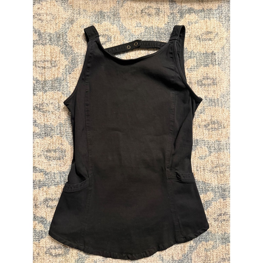 Free People Black Tank Top with Pocket Details